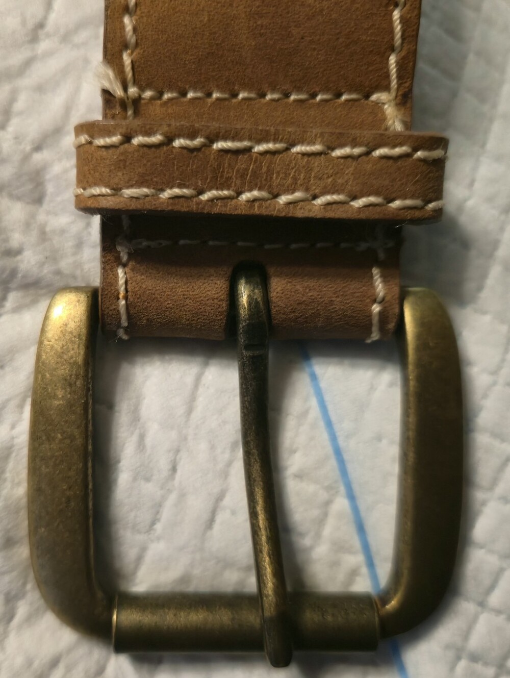 Ladies Brown Flower Embossed Leather Belt - Picture 4 of 4